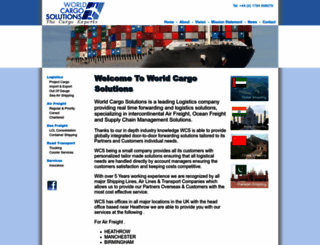 worldcargosolutions.co.uk screenshot