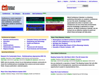 worldconferencecalendar.com screenshot