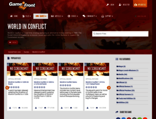 worldinconflict.filefront.com screenshot