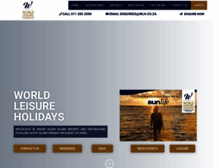 worldleisure.co.za screenshot