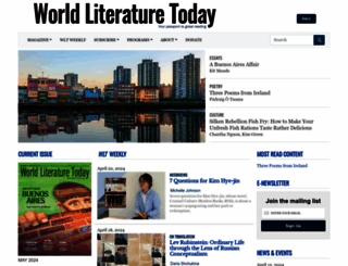 worldliteraturetoday.org screenshot