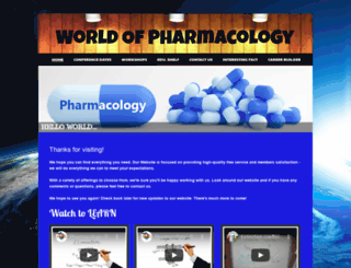 worldofpharmacology.com screenshot