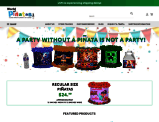 worldofpinatas.com screenshot
