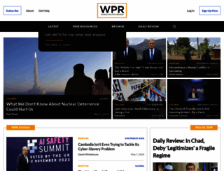 worldpoliticsreview.com screenshot