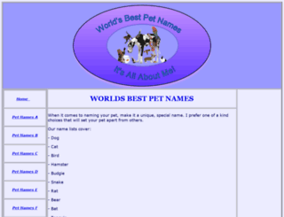 worldsbestpetnames.com screenshot