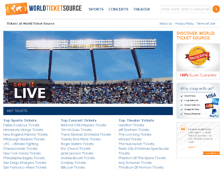 worldticketsource.com screenshot