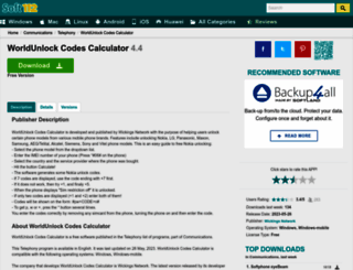 worldunlock-codes-calculator.soft112.com screenshot