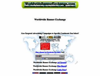 worldwidebannerexchange.com screenshot