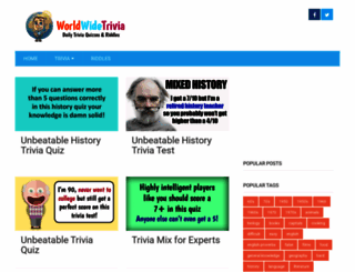 worldwidetrivia.com screenshot