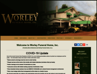 worleyfuneralhomeinc.com screenshot