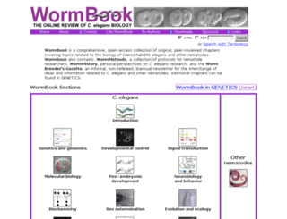 wormbook.sanger.ac.uk screenshot
