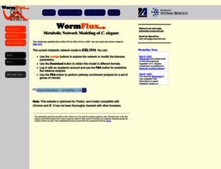 wormflux.umassmed.edu screenshot