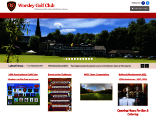 worsleygolfclub.co.uk screenshot