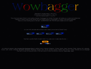 wowbagger.com screenshot