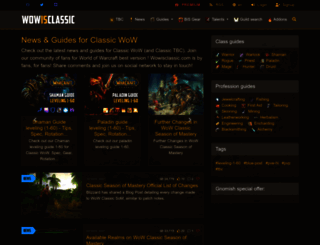 wowisclassic.com screenshot