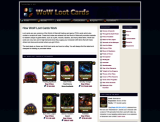 wowlootcards.com screenshot