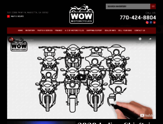 wowmotorcycles.com screenshot