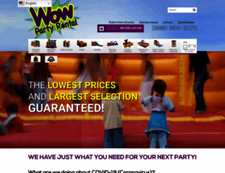 wowpartyrental.com screenshot