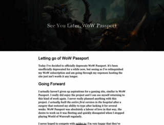 wowpassport.com screenshot