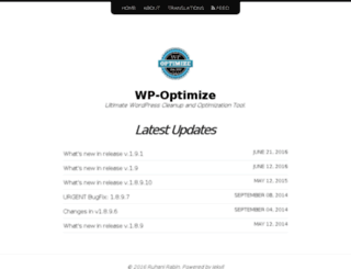wp-optimize.ruhanirabin.com screenshot