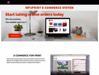 wp2print.printscience.com screenshot