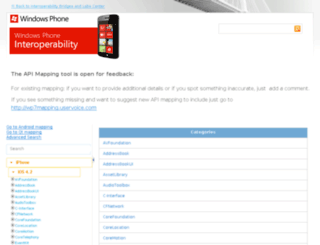 wp7mapping.interoperabilitybridges.com screenshot