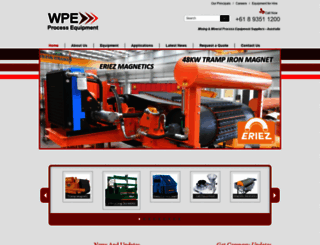 wpeprocessequipment.com.au screenshot