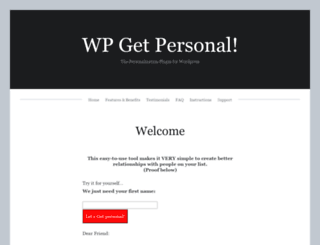wpgetpersonal.com screenshot