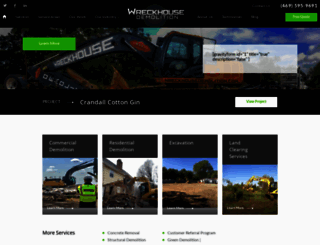 wreckhousedemolition.com screenshot