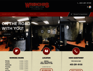 wrenchesautomotive.ca screenshot