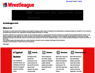 wrestleague.com screenshot