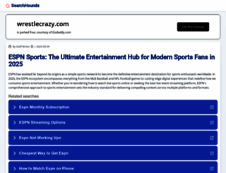 wrestlecrazy.com screenshot