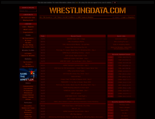 wrestlingdata.com screenshot