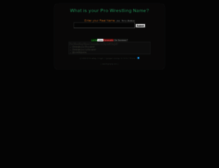 wrestlingname.com screenshot