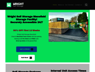 wright-self-storage-mansfield.co.uk screenshot
