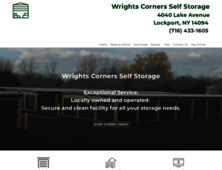 wrightscornersselfstorage.com screenshot