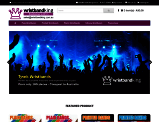 wristbandking.com.au screenshot