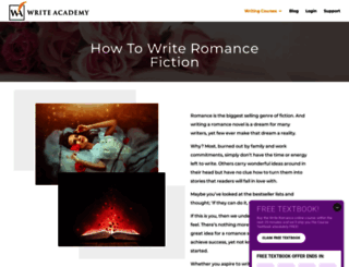 writeromancefiction.com screenshot