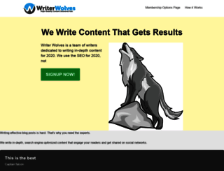 writerwolves.com screenshot