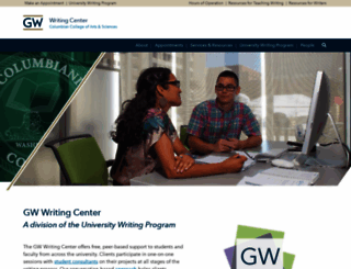 writingcenter.gwu.edu screenshot