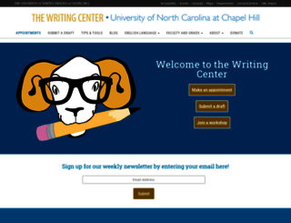 writingcenter.unc.edu screenshot