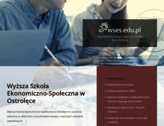 wses.edu.pl screenshot