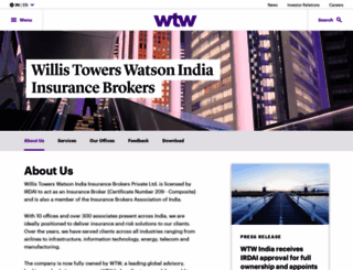 wtwindiainsurancebrokers.com screenshot