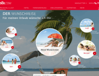 wunschreise.der.com screenshot