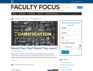 ww1.facultyfocus.com screenshot