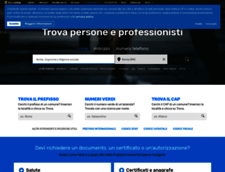 www-dev.paginebianche.it screenshot