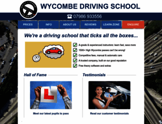wycombedrivingschool.co.uk screenshot