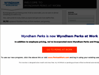wyndham.corporateperks.com screenshot