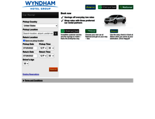 wyndhamhotelgroup.rentalcar.com screenshot