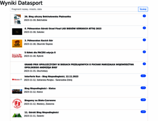 wyniki.datasport.pl screenshot